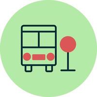 Bus Station Vector Icon