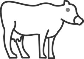 icono de vector de vaca