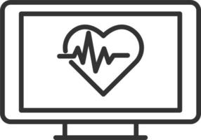 icono de vector de monitoreo cardíaco