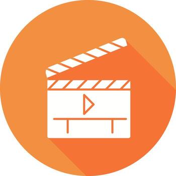 icono de vector de claqueta