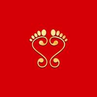 Mahalaxmi Golden Footprints. vector