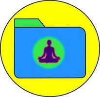 human sitting in lotus position, vector