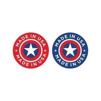 Made in usa american flag circle icon vector