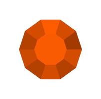 orange gems. dimond orange vector. vector