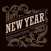 Happy new year 2023 greetings. vector