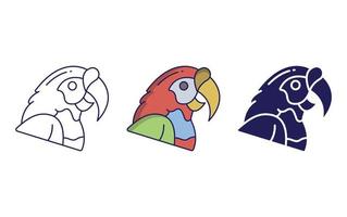 Parrot bird  icon vector