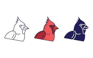 Cardinal bird icon vector