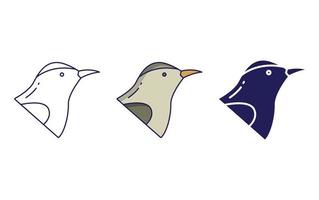 Catbird bird icon vector