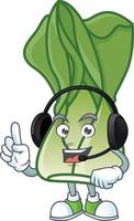 Bok choy cartoon character style vector