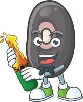 Black beans cartoon character style vector