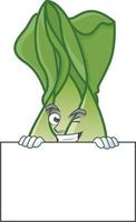 Bok choy cartoon character style vector