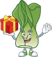 Bok choy cartoon character style vector