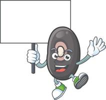 Black beans cartoon character style vector