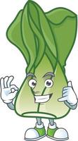 Bok choy cartoon character style vector