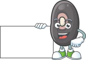 Black beans cartoon character style vector