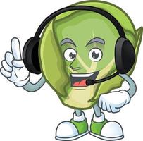 Brussels sprouts cartoon character style vector