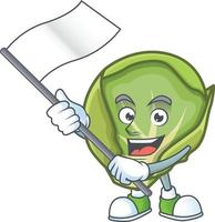 Brussels sprouts cartoon character style vector