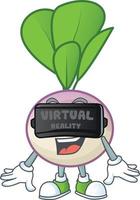 Turnip cartoon character style vector