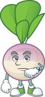 Turnip cartoon character style vector