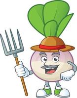 Turnip cartoon character style vector