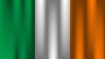 bandera de irlanda 3d vector