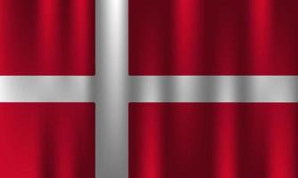 flag of denmark country nation symbol 3d textile satin effect background wallpaper vector