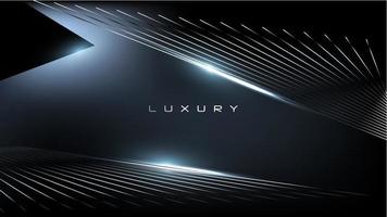 Luxury Elegant Super Car Automobile Urban Design Background. Premium Black Silver Metallic Shine lines Effect Display showroom in store. Luxurious Brand Royal High Standard Award Background Template vector