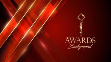 Red Golden Award Background. Luxury Graphics. Modern Abstract Background. Corner Cross Lines Blended Background. vector