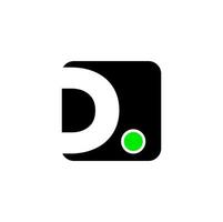 monograma de la empresa d. d con monograma de punto verde. vector