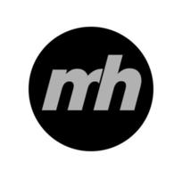 MH company name initial letters monogram. MH icon. vector