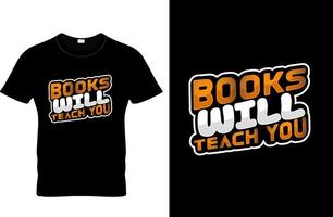 books will teach you modern t-shirt designs vector