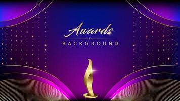 Blue Pink Golden Shimmer Awards Graphics Background Celebration. Entertainment Light Hollywood Bollywood Template Nomination Luxury Premium Corporate Abstract Design Template Banner Trophy Certificate vector