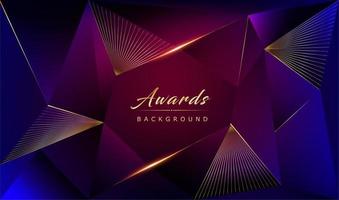 Pink Blue Purple Golden Royal Awards Graphics Background Lines Triangle Polygonal Elegant Shine Modern Template Luxury Premium Corporate Abstract Design Template Banner Certificate Dynamic Shape vector