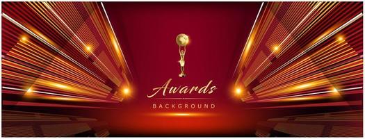 Red Maroon Golden Royal Awards Background Graphics Lines Stripes Breaking News Elegant Shine Modern Blended Template Luxury Premium Corporate Abstract Design Template Banner Certificate Dynamic Shape