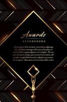 Black Golden Cross Lines Pattern Seamless Award Background. Rich Premium Luxury Background. Modern Abstract Design Template.  Event Stage Backdrop. Invitation Card for Wedding And Engagement. vector