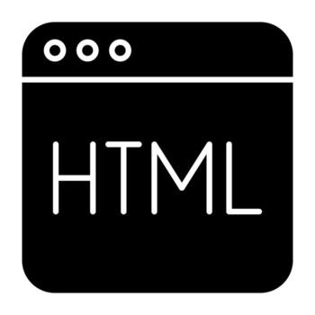 An icon design of web coding, html vector