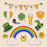 St. Patrick's day vector illustration set