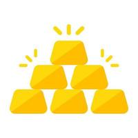 An editable design icon of ingots vector