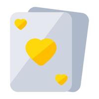 Flat design of heart card icon vector