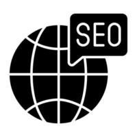 An icon design of seo chat vector