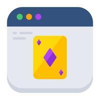 An icon design of online gambling vector