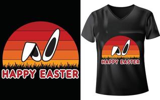 diseño de camiseta del día de pascua vector