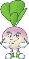 Turnip cartoon character style vector