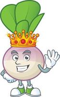 Turnip cartoon character style vector