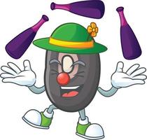 Black beans cartoon character style vector