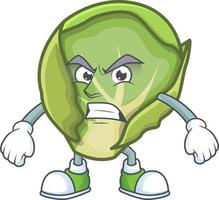 Brussels sprouts cartoon character style vector