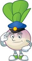 Turnip cartoon character style vector