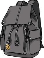 mochila gris para el diseño de vectores universitarios