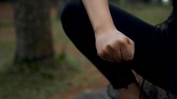 A woman Hand ready to fist video