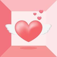 Valentines day background with heart. vector